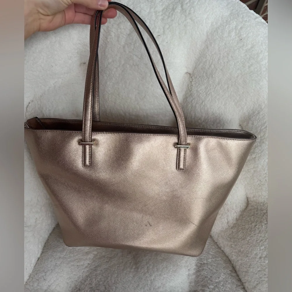 Kate Spade New York Cedar Street Mini Harmony Leather Tote, gold rose color - Picture 4 of 16
